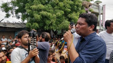 Dakxin Bajrange at the protest .jpg
