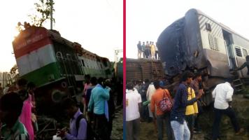 न्यू फरक्का एक्सप्रेस दुर्घटनाग्रस्त।