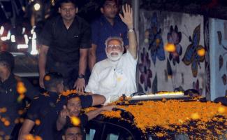रांची में मोदी का रोड शो