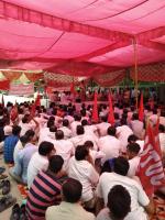  एसएटीएल प्रबंधन के ख़िलाफ़ श्रमिकों का अनशन