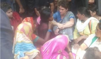 Priyanka Gandhi in sonbhadra