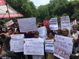 opposition party protest in delhi