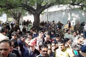 jnu blind student protest 