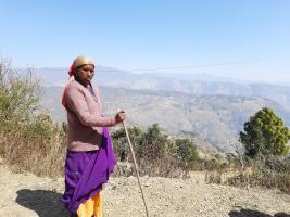 15 मिनट की पर्वतीय चढ़ाई फिर 20 किलोमीटर दूर पैदल अस्पताल जा रही मालती देवी