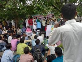 इको गॉर्डन, लखनऊ में 10 सितंबर को युवाओं को सम्बोधित करते किसान नेता डॉ. दर्शन पाल।