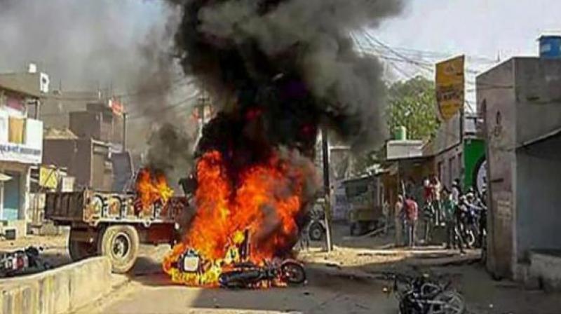dalit houses burnt