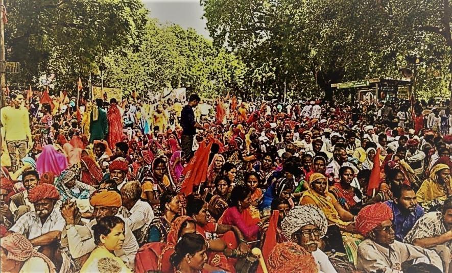 दिल्ली में पेंशन परिषद का प्रदर्शन