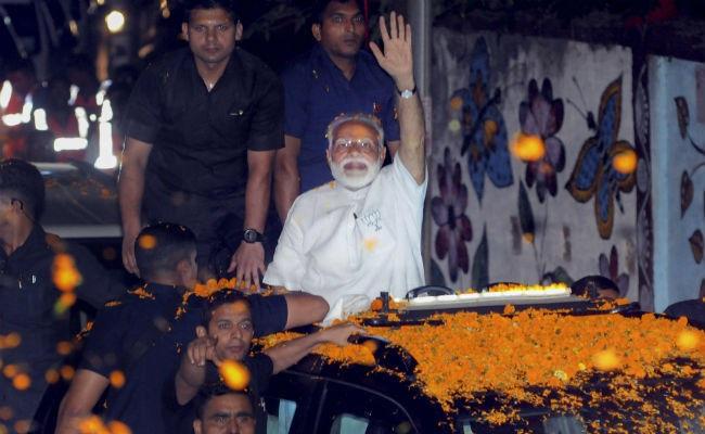रांची में मोदी का रोड शो