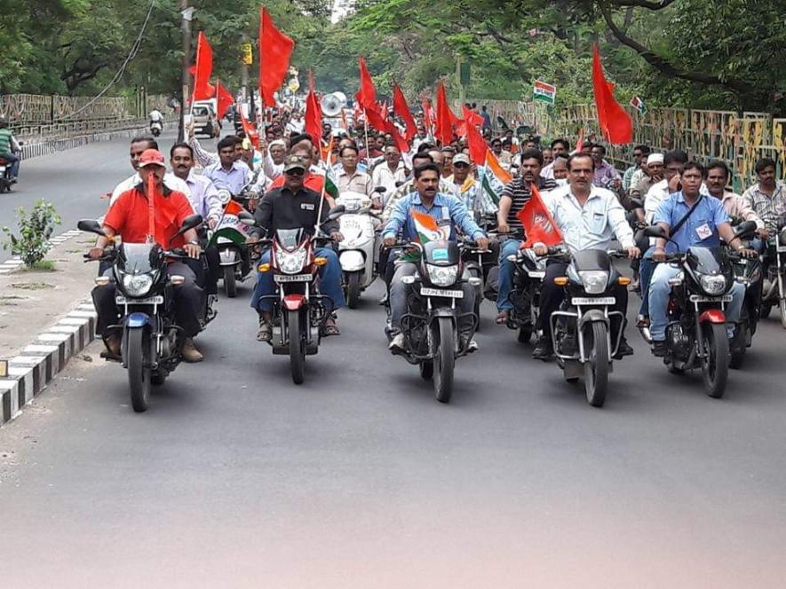 railway employee protest