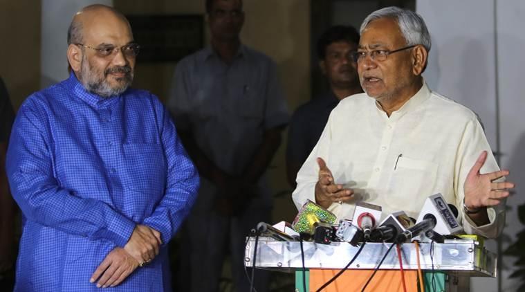 Amit shah and Nitish kumar