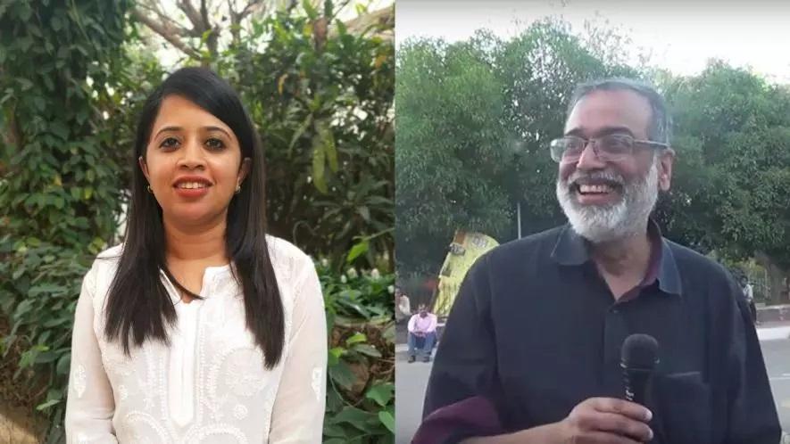 चेयरपर्सन धन्य राजेंद्रन(बाएं) और वाइस चेयरपर्सन प्रबीर पुरकायस्थ(दाएं)