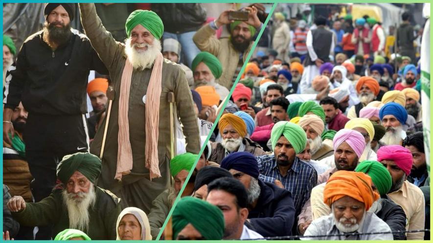 दिल्ली के अलग अलग बॉर्डरों पर किसानों को आंदोलन करते हुए