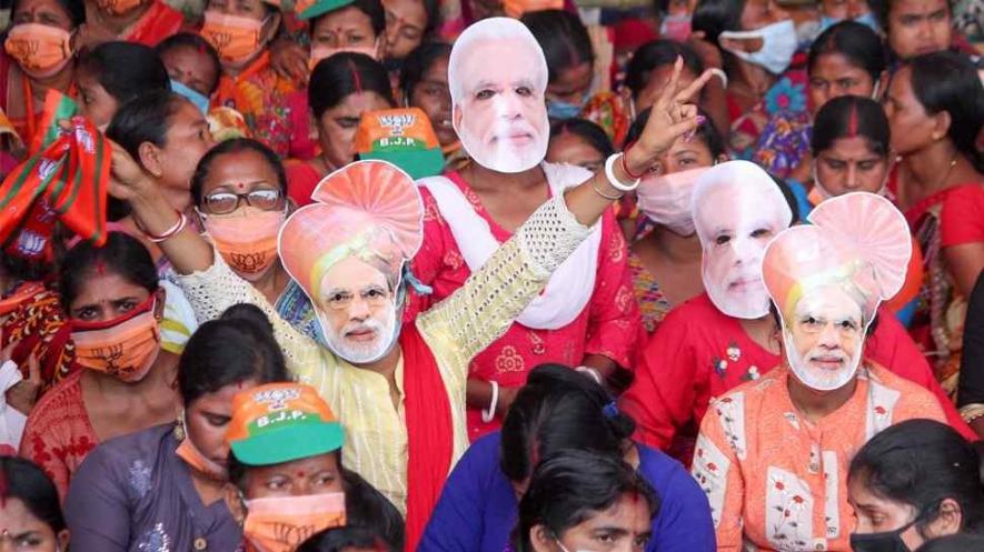 पश्चिम बंगाल में एक चुनावी रैली का दृश्य।