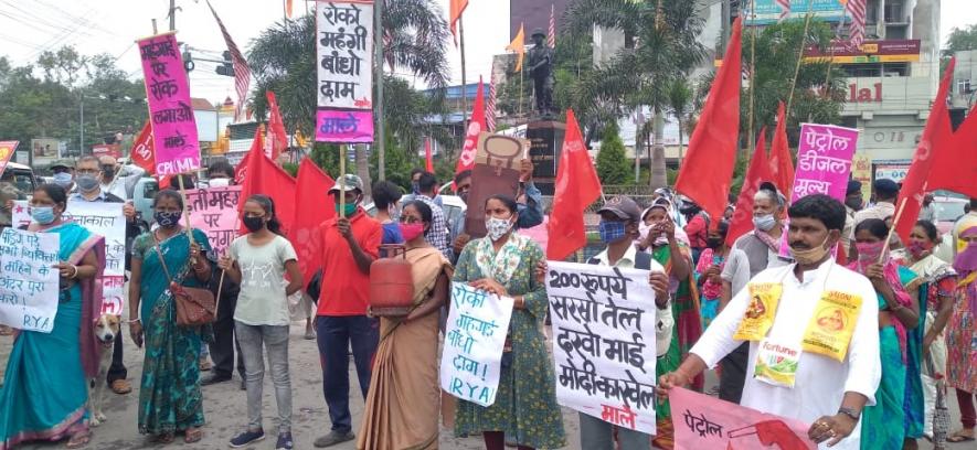 झारखण्ड – बिहार : बेतहाशा महंगाई के ख़िलाफ़ वाम दलों का विरोध पखवाड़ा, मोदी सरकार के पुतले जले