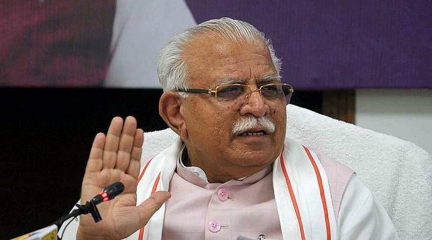 हरियाणा के मुख्यमंत्री मनोहर लाल खट्टर। फाइल फोटो, साभार: The Indian Express