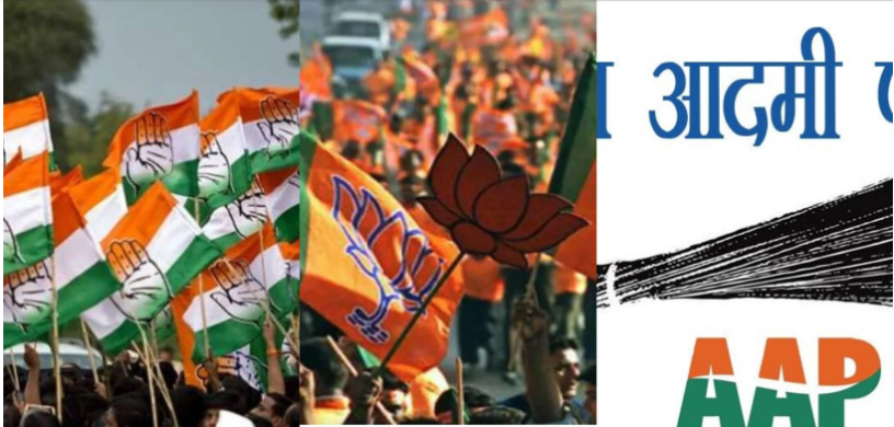 BJP, AAP , CONGRESS 