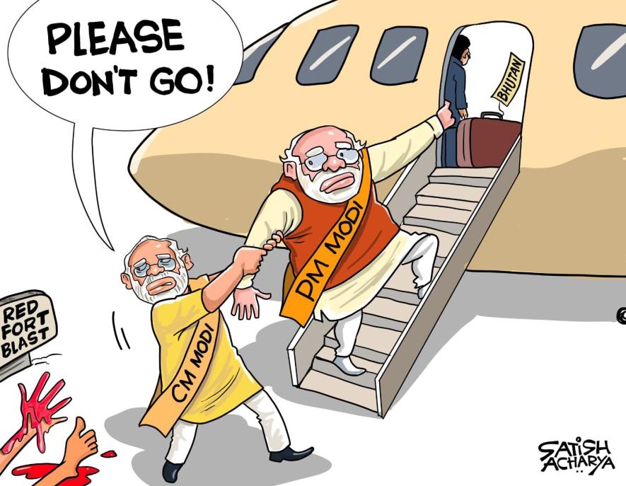 DELHI BLAST- SATISH CARTOON