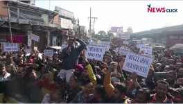 जम्मू में मजदूरों का प्रदर्शन 