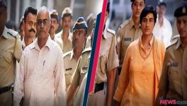 मालेगांव ब्लास्ट के आरोपी रिटायर्ड मेजर रमेश उपाध्याय (बाएं) और प्रज्ञा ठाकुर (दाएं)।
