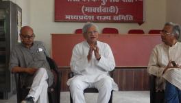 भोपाल में सीताराम येचुरी। 