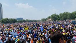 रविदास मंदिर गिराए जाने का विरोध करता रविदास समाज